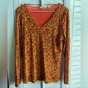 Liz Claiborne Floral Long Sleeve Blouse